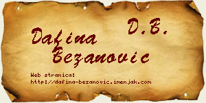Dafina Bežanović vizit kartica